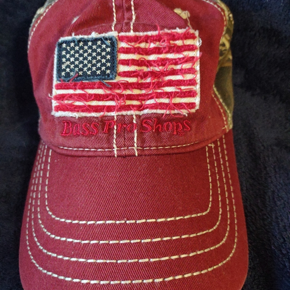 Bass Pro Shops Camo American Flag Cap
